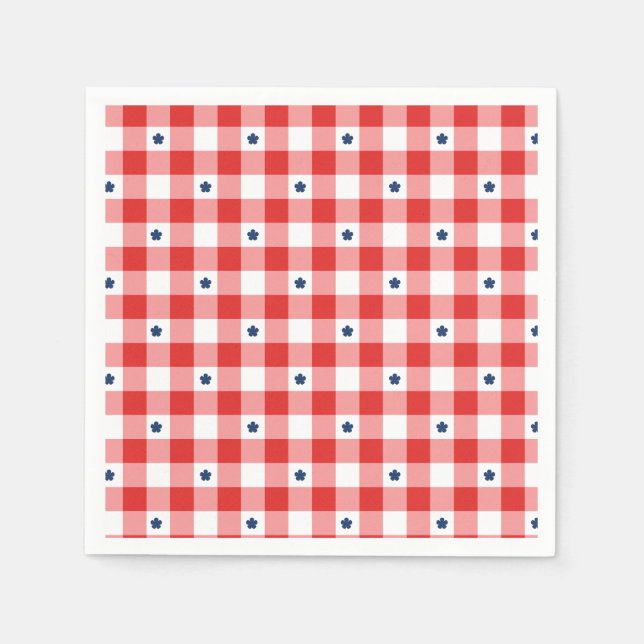 Patriotisches Sommerpicknick Serviette (Vorderseite)