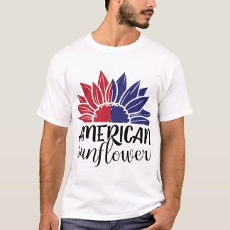 Patriotisches Sonnenblumen-T-Shirt in den Farben d T-Shirt