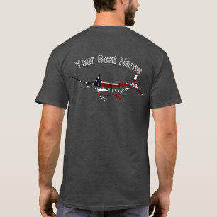 Patriotisches Speerfisch-Shirt T-Shirt