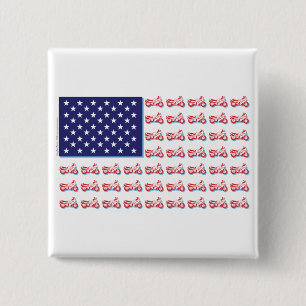 Patriotisches Sportfahrrad Button