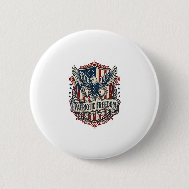 Patriotisches Staatsstolz-Serie Vector Graphic Tee Button (Vorderseite)