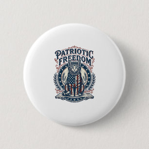 Patriotisches Stallkatze Vektorgrafik T-Shirt_1 Button