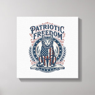 Patriotisches Stallkatze Vektorgrafik T-Shirt_1 Leinwanddruck