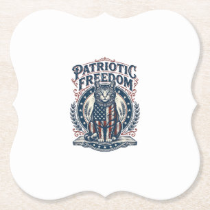 Patriotisches Stallkatze Vektorgrafik T-Shirt_1 Untersetzer