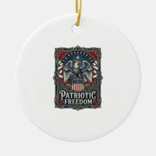 Patriotisches Stargazer-Vektorgrafik-T-Shirt Keramik Ornament