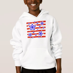 Patriotisches Stern-u. Streifen-Kindermit kapuze Hoodie
