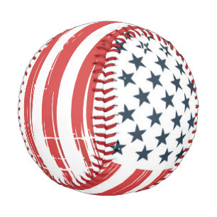 Patriotisches Sterne und Streifen Baseball-Design Baseball