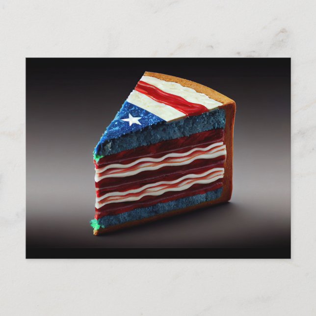 Patriotisches Stück Kuchen! Postkarte (Vorderseite)
