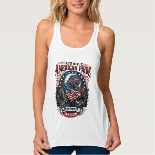Patriotisches Sumpfmonster Old Glory Horror Monste Tank Top