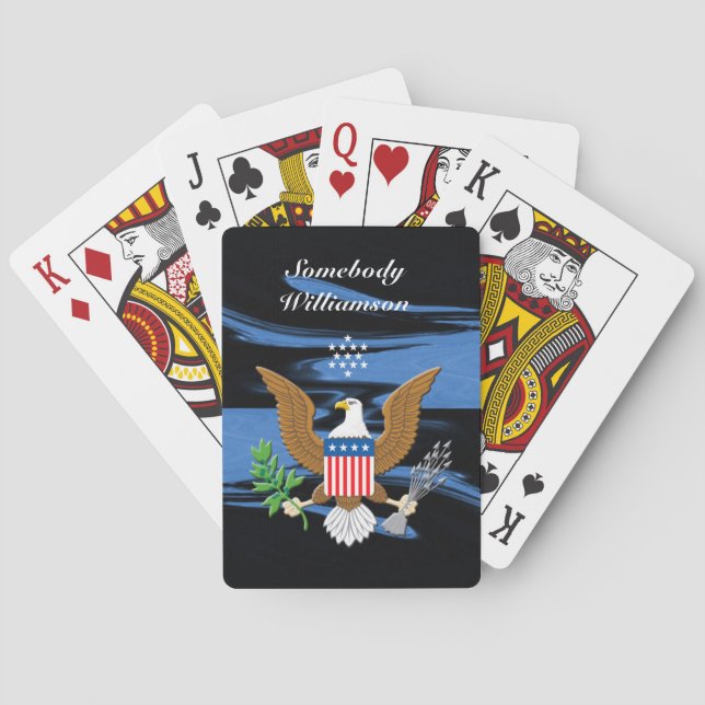 Patriotisches Symbol der Staaten personalisieren Spielkarten (Rückseite)