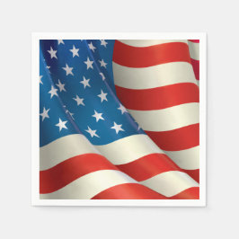Patriotisches Symbol der US-Flagge in Amerika Serviette