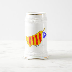 Patriotisches Symbol, Freiheit Kataloniens Taube K Bierglas
