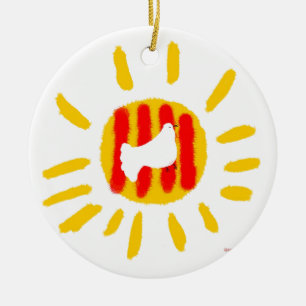 Patriotisches Symbol, Katalonien Freiheit Sonne Keramikornament