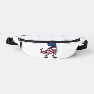 Patriotisches T-Rex Amerikanische Flagge Dinosauri Bauchtasche