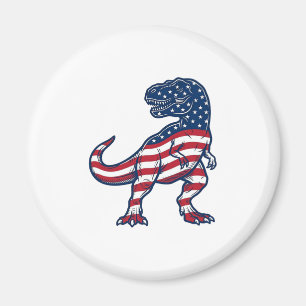 Patriotisches T-Rex-Amerikanische-Flagge-Dinosauri Magnet