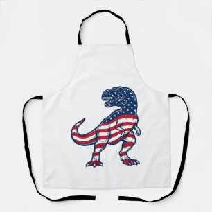 Patriotisches T-Rex Amerikanische Flagge Dinosauri Schürze
