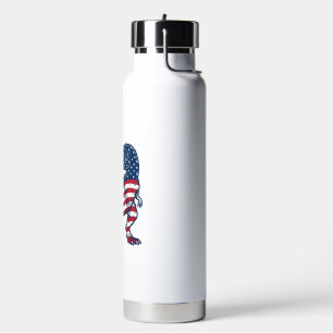 Patriotisches T-Rex Amerikanische Flagge Dinosauri Trinkflasche