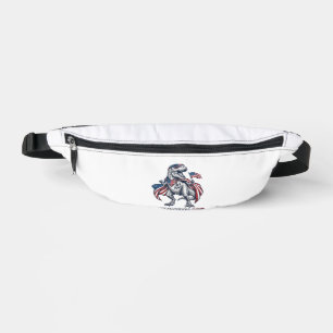 Patriotisches T-Rex Amerisaurus Rex Weißes Shirt D Bauchtasche