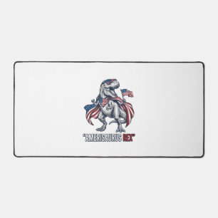 Patriotisches T-Rex Amerisaurus Rex Weißes Shirt D Schreibtischunterlage
