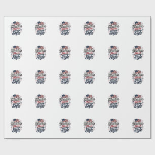 Patriotisches T-Shirt Freiheit verliert nie seinen Geschenkpapier