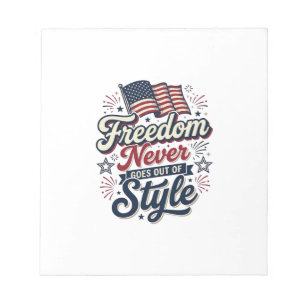Patriotisches T-Shirt Freiheit verliert nie seinen Notizblock