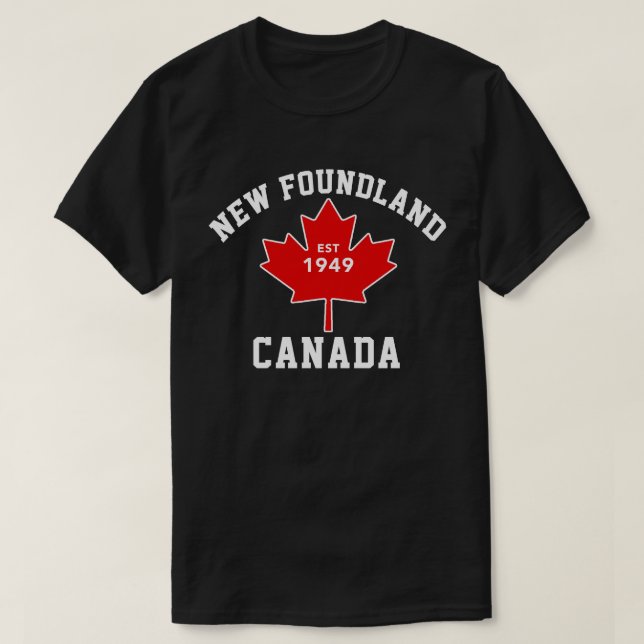 Patriotisches T-Shirt Neufundlands Kanada Est.1949 (Design vorne)