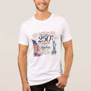 Patriotisches T-Shirt zum 250-jährigen Jubiläum de Tri-Blend Shirt