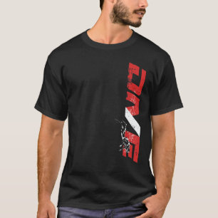Patriotisches Tauchen Unterwasser-Hobby für Tiefes T-Shirt