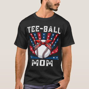 Patriotisches Tee Ball Mom Baseball Shirt