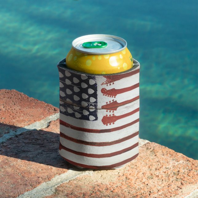 Patriotisches Thema der amerikanischen Flagge mit  Dosenkühler (In Situ Pool)