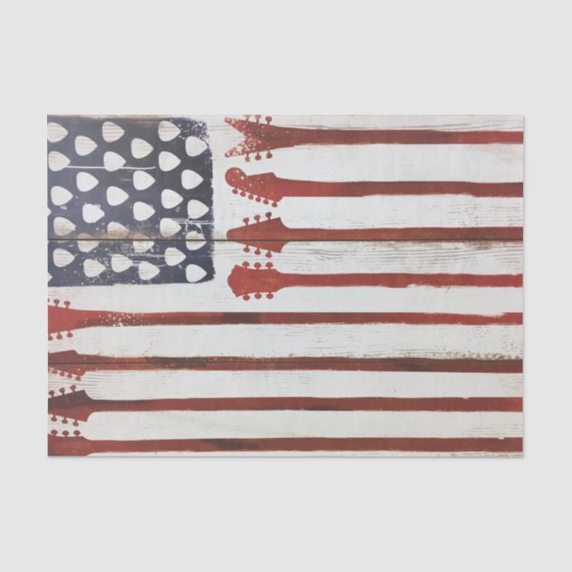 Patriotisches Thema der amerikanischen Flagge mit  Seidenpapier (Vorderseite)