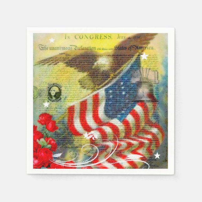 Patriotisches Thema Serviette (Vorderseite)