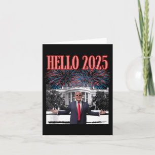Patriotisches Trump Hallo 2025 Silvester Republika Karte