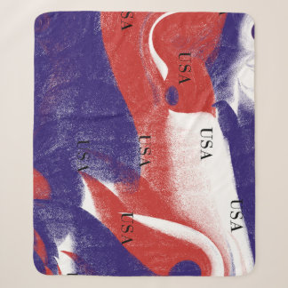 Patriotisches Urbanes Patriotisches USA-Abstrakt Sherpadecke