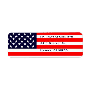 Patriotisches US-Flagge Rücksende-Adressetikett