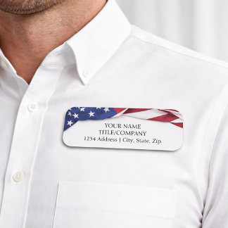 Patriotisches USA-Amerikanische-Flagge-Firmenname Namensschild