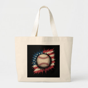 Patriotisches USA-Baseball Amerikanische Flagge Vi Jumbo Stoffbeutel
