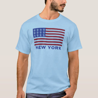 Patriotisches USA-Flaggen-Shirt mit New Yorker Det T-Shirt