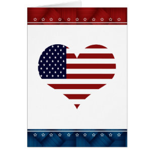 Patriotisches USA-Herz-leere Karte