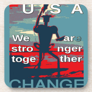 Patriotisches USA-Hoffnungsgrafik-Design Getränkeuntersetzer