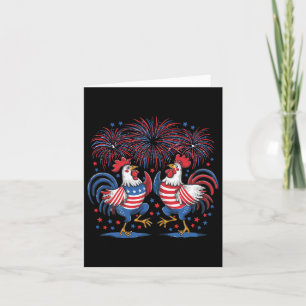 Patriotisches Usa-Huhn Usa-Flagge 4. Juli Männer F Karte