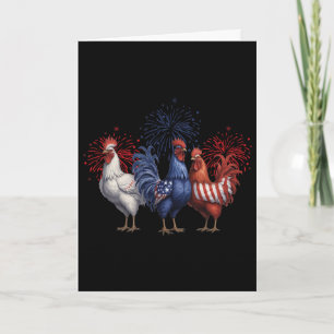 Patriotisches Usa-Huhn Usa-Henne 4. Juli Für Männe Karte