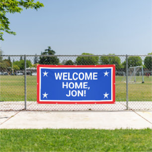 Patriotisches USA-Willkommensbanner zu Hause Banner