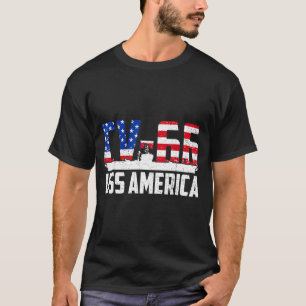 Patriotisches USS America CV-66 Veteranen-Flugzeug T-Shirt