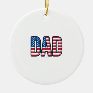Patriotisches VATER-Vektor-Shirt-Design_1 Keramik Ornament