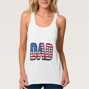 Patriotisches VATER-Vektor-Shirt-Design_1 Tank Top