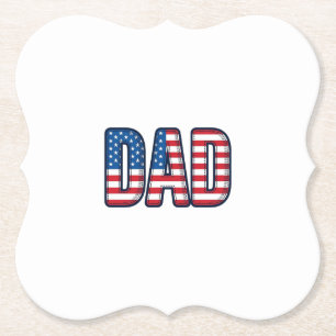 Patriotisches VATER-Vektor-Shirt-Design_1 Untersetzer