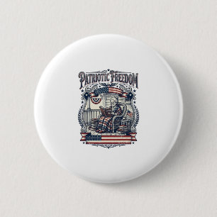 Patriotisches Veranda-Bücherwurm-Vektorgrafik-T-Sh Button