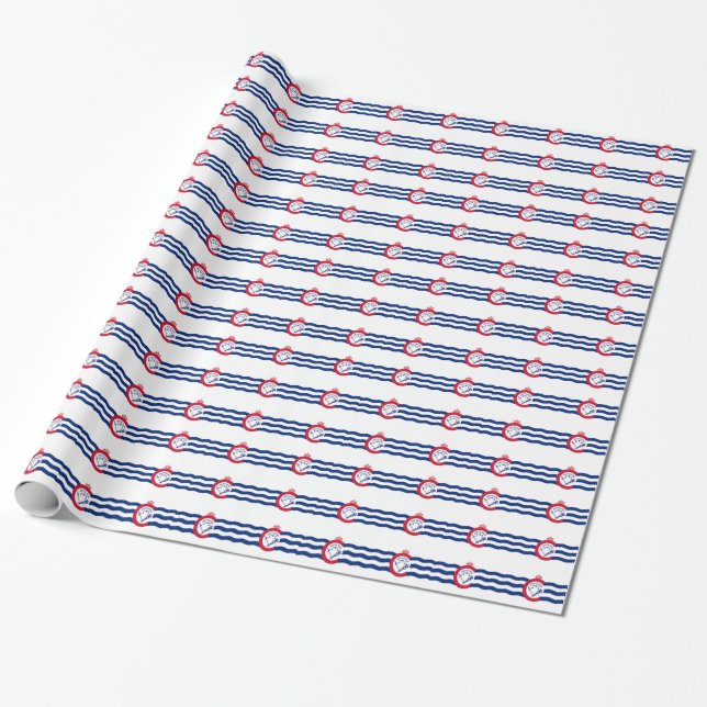 Patriotisches Verpackungspapier mit der Flagge von Geschenkpapier (Ungerollt)