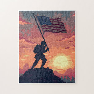 Patriotisches Verstecktes-Bild-Mosaik-Aktivitätssp